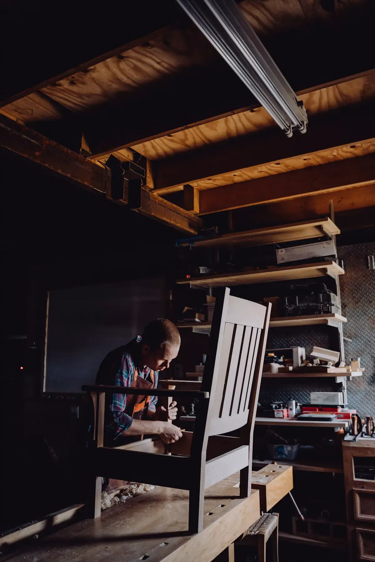 Pierre Verchère dans son atelier
